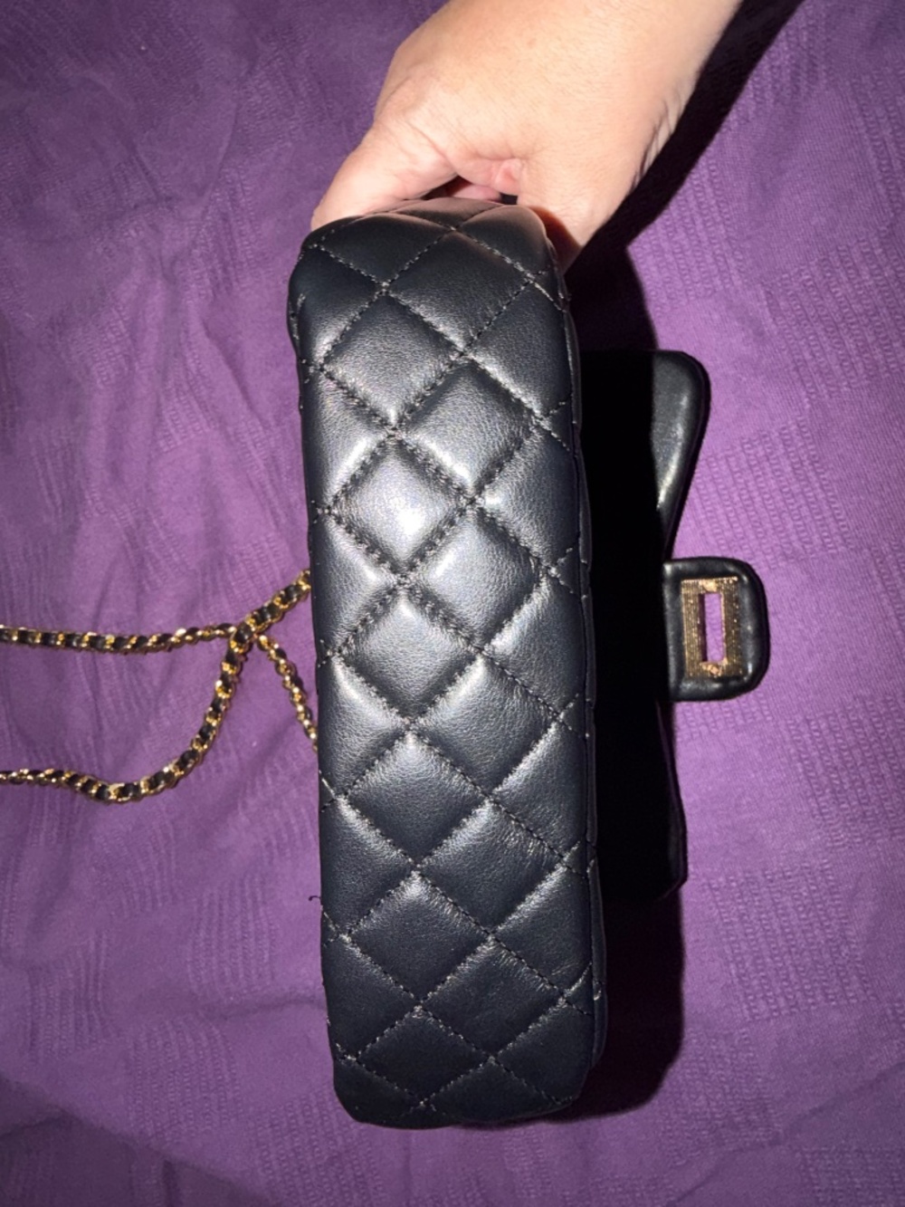 Quilted black bag - Picture 4 of 5